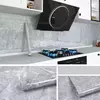 Papel de parede à prova de óleo de cozinha, impermeável, filme à prova de umidade, bancada, autoadesivo, telha de mármore