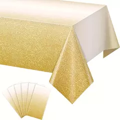 Toalha de mesa plástica descartável rosa para festas, gradiente pastel, mesas retangulares, sprin rosa claro, 1 pacote na internet