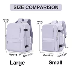 Imagem do Bolsa para Laptop Resistente à Água para Mulheres, Mochila de Viagem de Cabine, Grande Capacidade, Easyjet, Ryanair, 45x36x20, 40x20