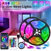 USB Cor Mudar LED Strip Lights, 5050 RGB, fita flexível da lâmpada para a decoração do quarto, TV Backlight Diode, Controle APP