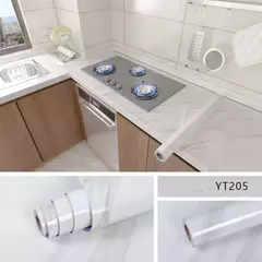 Imagem do Papel de parede à prova de óleo de cozinha, impermeável, filme à prova de umidade, bancada, autoadesivo, telha de mármore