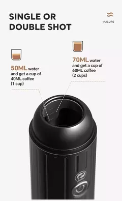 Máquina De Café Expresso Portátil, Porta De Carregamento Tipo C, Cápsula E Pó Nexpresso, 2500 MAH - comprar online