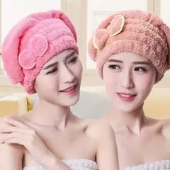 Touca Toalha De Secar Cabelo Microfibra Anti Frizz Pós Banho Touca de Cabelo - Wolf Magazine