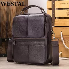 Westal-bolsa de couro genuíno para homens, bolsa crossbody, bolsa mensageiro - Wolf Magazine