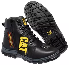 Bota Motociclista com Ziper Em Couro Masculina Confortável e Bonita! - comprar online
