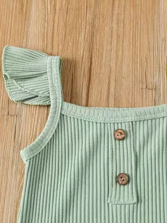 Recém-nascido Bebê Menina Roupas Set, Bodysuit Sem Mangas, Shorts Impresso, Roupas Verão, Terno, 3Pcs na internet