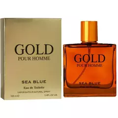 Perfume Masculino Gold 100ml Importado Sea Blue Militar - loja online