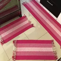 Tapete Passadeira Tear 3 Peças Cozinha Cores Variadas