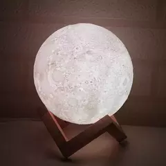Umidificador Aromatizador Luminária Abajur Lua Cheia 3D lâmpada luz difusor aroma óleo essencial usb ultra sônica - Wolf Magazine