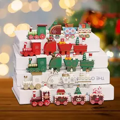 Decorações De Trem De Madeira Do Natal Para Casa, Enfeites De Feliz Natal, Decoração Da Árvore Do Natal, Noel, Presentes De Ano Novo, 2024 - Wolf Magazine