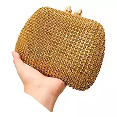Imagem do Bolsa De Festa Feminina Moderna Luxo Noite Brilhante Strass