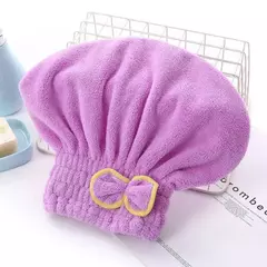 Touca Toalha De Secar Cabelo Microfibra Anti Frizz Pós Banho Touca de Cabelo - Wolf Magazine
