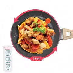 Frigideira Indução 3 Tamanhos Fundo-triplo Revestimento Antiaderente - Dolce Home - comprar online