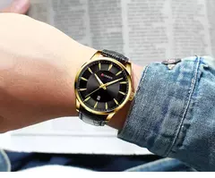 CURREN-Relógios masculinos de quartzo com pulseira de couro, marca de luxo superior, relógio de negócios, novo - comprar online