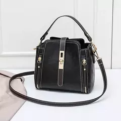 PU Balde De Couro Bolsas De Ombro Para As Mulheres, Cor Sólida, Crossbody, Bolsa Pequena, Zíper, Bolsa Do Telefone, Bolsa Do Mensageiro, Bolsa, Nova Chegada - loja online