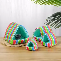 Cute Cartoon Mini Cage para Pet, Cama de dormir, Soft Mat, Casa, Coelho, Esquilo, Cobaia, Ninho, Animal pequeno, Ratos, Rato, Hamster, Inverno, Casa - loja online