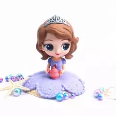 6 estilo Q Posket princesas figura Brinquedos Bonecas Tiana Branca de Neve Rapunzel Ariel Cinderela Belle Sereia Figuras de PVC brinquedos - comprar online