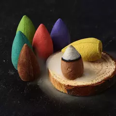100 pces misturados cones de incenso usados para oud refluxo queimador de incenso cone cheiro mistura de incenso aromaterapia - comprar online