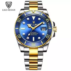 LIGE-Relógio mecânico automático Tourbillon para homens, relógios militares impermeáveis, aço inoxidável, relógio de moda, 100ATM, 2024 - Wolf Magazine