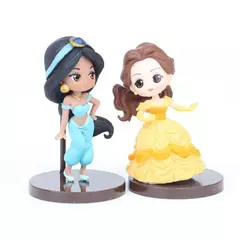 6 estilo Q Posket princesas figura Brinquedos Bonecas Tiana Branca de Neve Rapunzel Ariel Cinderela Belle Sereia Figuras de PVC brinquedos - loja online