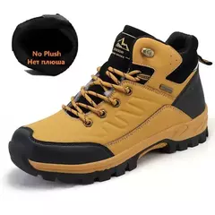 Botas de neve de couro quente masculinas, tênis de caminhada ao ar livre, sapat