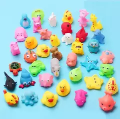 Cute Animals Banho Brinquedo para Crianças, Flutuador De Borracha Macia, Squeeze Sound, Wash Play, Brinquedos De Água De Natação, Presentes Engraçados, 10 Pcs/Set - loja online