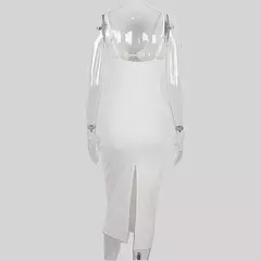 Wsevypo sem costas suspender praia vestido elegante festa feminina sem mangas decote em v recorte bodycon mini vestido de verão sexy split envoltório - comprar online