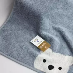 Cartoon Bear Pattern Hang Hand Towel infantil, Baby Face Towel, Algodão macio, Kids Bathroom Products, Bonito - comprar online