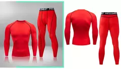 Conjunto de Roupa Interior de Compressão Térmica Masculina, Roupa de Treino Apertada, Treino, Corrida, Fitness, Desporto, Ginásio, Roupa Desportiva - Wolf Magazine