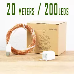 200m 2000leds fio de cobre luzes da corda de fadas wateproof plug in adaptador para festa de natal ao ar livre decoração de casamento de férias - comprar online