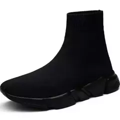 Imagem do Grande número de alta superior peso leve masculino tênis meias dos homens tênis corrida sapatos femininos verão esportes esporte homem tênis azul B-524
