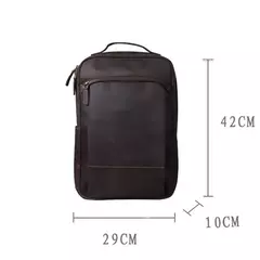 Mochila de couro genuíno para homens, cavalo louco vintage mochila para laptop grande mochila diária mochila de viagem mochila para caminhadas