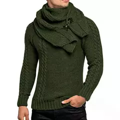Suéter de malha de gola alta masculino, pulôver fino de manga cheia, malhas grandes, jumpers casuais, outono, inverno - comprar online