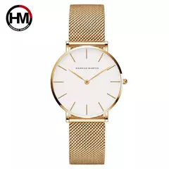 Pulseira de aço inoxidável impermeável para mulheres, relógio de pulso de luxo, movimento de quartzo japonês, qualidade japonesa, um plus plus size, transporte da gota