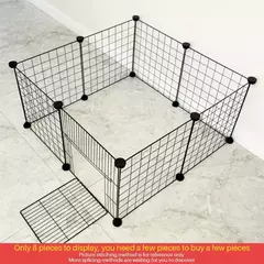 Portátil resistente dobrável pet cercadinho, Cerca do exercício do cão com porta para o gato, filhote de cachorro, coelhos, ao ar livre, terno interior - Wolf Magazine
