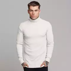 Imagem do Nova moda inverno camisola com capuz homens gola quente mens blusas slim fit pullover homens clássicos sweter homens malhas puxar homme