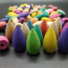 100 pces misturados cones de incenso usados para oud refluxo queimador de incenso cone cheiro mistura de incenso aromaterapia na internet