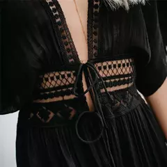 Vestido de praia tamanho grande para mulheres, preto sólido, roupa de praia branca, roupas de proteção solar, capa de praia de malha - comprar online