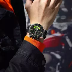 CURREN-Relógios masculinos de aço inoxidável, moda criativa, mostrador luminoso com cronógrafo, relógios de pulso casuais masculinos, relógio na internet