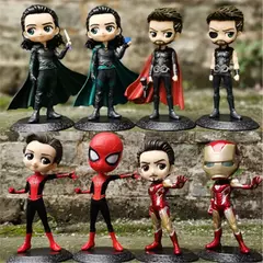 Q posket 15cm marvel avengers endgame spiderman homem de ferro capitão américa thor figura de ação brinquedos boneca