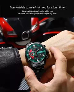 CURREN-Relógios masculinos de aço inoxidável, moda criativa, mostrador luminoso com cronógrafo, relógios de pulso casuais masculinos, relógio - Wolf Magazine
