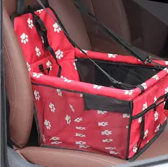 Bolsa de assento para transportar carros de cachorro, cesta à prova d'água, rede dobrável, bolsa para transportar animais de estimação, para cães pequenos, gatos, malha de segurança para viagem na internet