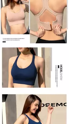 Sutiã esportivo seco rápido à prova de choque para mulheres, sutiã acolchoado, sutiã push up, sutiã de ginástica, treino sem costura, ioga reunir - comprar online