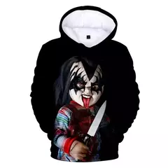 Imagem do Chucky-Homens 3D Full-Print Hoodies Filme de Terror, moletom Hoodie, Traje Cosplay, Streetwear, Unisex, Nova Moda, 2024