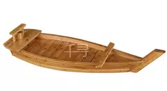 Imagem do Barco do sashimi de madeira para o sushi, placa do sashimi, placa do sushi, talheres japoneses, ferramenta da cozinha, novo