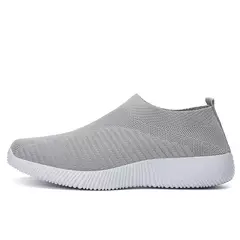 Tênis slip-on vulcanizados para mulheres, sapatos baixos, mocassins ambulantes, plus size 42, alta qualidade - Wolf Magazine