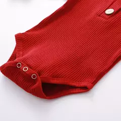 Conjunto de bodysuits de manga comprida e calças elásticas para bebé, com nervuras, xadrez, roupa sólida, infantil, recém-nascido, menina, menino, primavera, outono, 2 peças