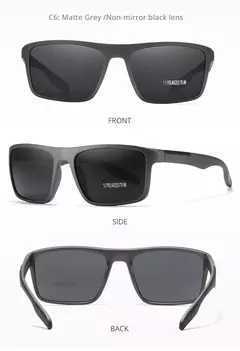 Imagem do Óculos de sol ultra leves Kdeam retangulares para homens e mulheres, TAC polarizado, lente espessura, óculos de sol para condução, esportes, Cat.3, TR90, 1.1mm