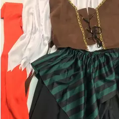 Imagem do Trajes de pirata para mulheres homens adultos halloween masculino capitão jack sparrow traje piratas do caribe cosplay conjunto de roupas