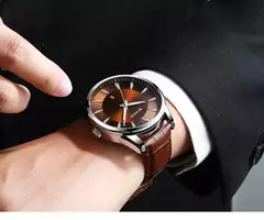 CURREN-Relógios masculinos de quartzo com pulseira de couro, marca de luxo superior, relógio de negócios, novo - Wolf Magazine